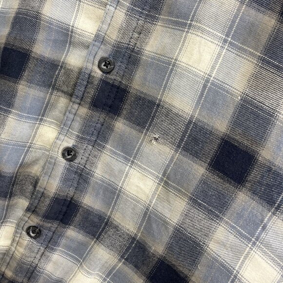 Wrangler Hooded Flannel Quilted Lined Shirt Jacket Men’s 2XL Blue Button Up - Picture 10 of 16
